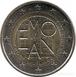 Монета. Словения. 2 евро 2015 год. 2000 лет римскому поселению Эмона.