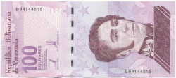 Банкнота. Венесуэла. 100 боливаров 2021 год. Тип W119.