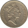 Монета. Великобритания. 1 фунт 1997 год. ав.