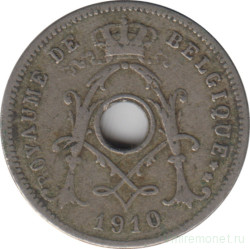 Монета. Бельгия. 5 сантимов 1910 год. BELGIQUE.