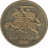 Монета. Литва. 10 центов 2006 год.  ав.