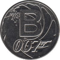 Монета. Великобритания. 10 пенсов 2018 год. Английский алфавит. Буква "B".