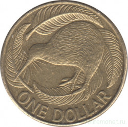 Монета. Новая Зеландия. 1 доллар 2002 год.