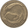 Монета. Новая Зеландия. 1 доллар 2002 год. ав.