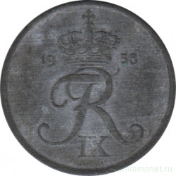 Монета. Дания. 2 эре 1958 год.