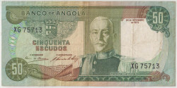 Банкнота. Ангола. 50 эскудо 1972 год. Тип 100.