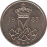 Монета. Дания. 10 эре 1985 год. ав.