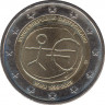 Монета. Германия. 2 евро 2009 год. 10 лет экономическому и валютному союзу. (G). ав.