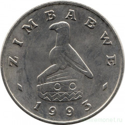 Монета. Зимбабве. 1 доллар 1993 год.