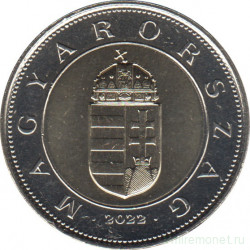 Монета. Венгрия. 100 форинтов 2022 год.
