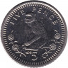 Монета. Гибралтар. 5 пенсов 2003 год. AC. Магнитная.