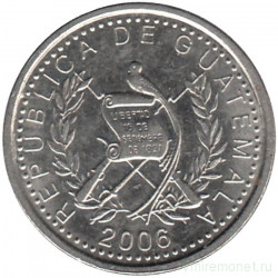 Монета. Гватемала. 5 сентаво 2006 год.