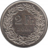 Монета. Швейцария. 2 франка 2006 год. ав.