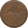 Монета. Австралия. 1/2 пенни 1960 год. ав.