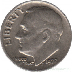 Монета. США. 10 центов 1972 год.