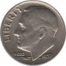 Монета. США. 10 центов 1972 год. ав.