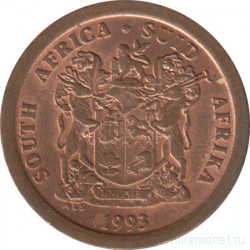 Монета. Южно-Африканская республика (ЮАР). 5 центов 1993 год.