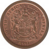 Монета. Южно-Африканская республика (ЮАР). 5 центов 1993 год. ав.