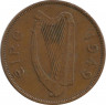 Монета. Ирландия. 1 пенни 1949 год. ав.