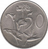 Монета. Южно-Африканская республика (ЮАР). 50 центов 1966 год. Аверс - "SUID AFRIKA". рев.