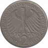 Монета. ФРГ. 2 марки 1963 год. Макс Планк. Монетный двор - Штутгарт (F). рев.