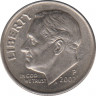  Монета. США. 10 центов 2002 год. Монетный двор P. ав.