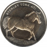 Монета. Турция. 1 лира 2014 год. Фауна Турции - Лошадь. ав.