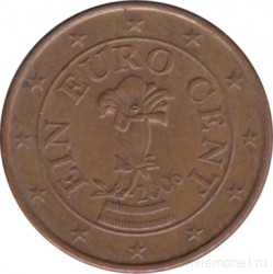 Монета. Австрия. 1 цент 2006 год.