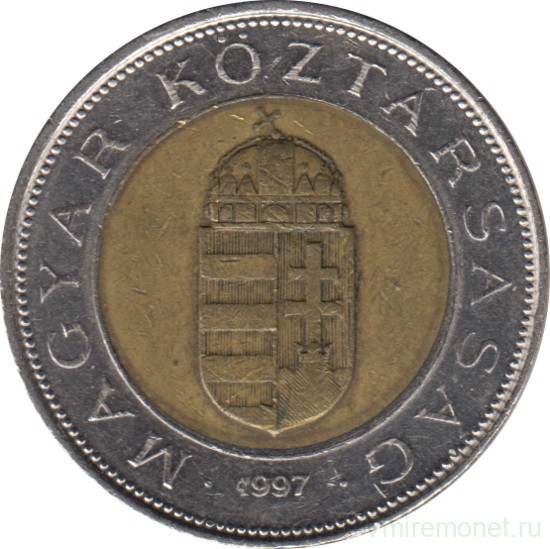 Монета. Венгрия. 100 форинтов 1997 год.
