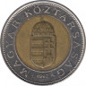 Монета. Венгрия. 100 форинтов 1997 год. ав.