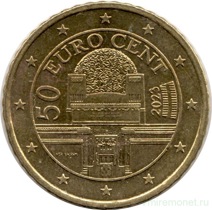 Монета. Австрия. 50 центов 2023 год.
