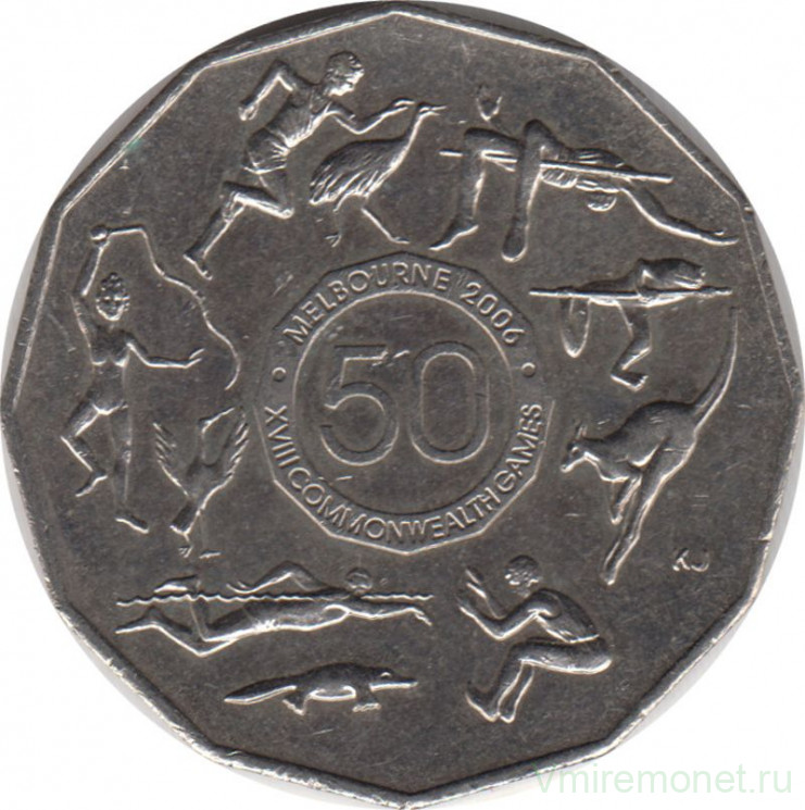 Монета. Австралия. 50 центов 2005 год. XVIII игры Содружества.