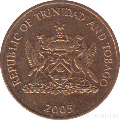 Монета. Тринидад и Тобаго. 1 цент 2005 год.