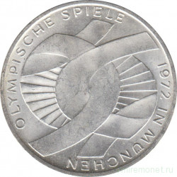 Монета. ФРГ. 10 марок 1972 год. XX летние Олимпийские Игры, Мюнхен 1972. Узел. (D).