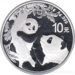 Монета. Китай. 10 юаней 2021 год. Панда.