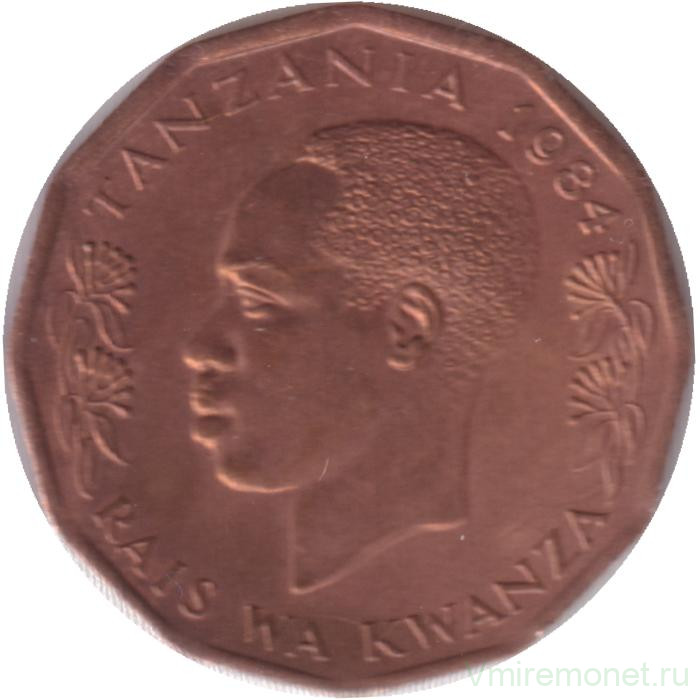 Монета. Танзания. 5 центов 1984 год.