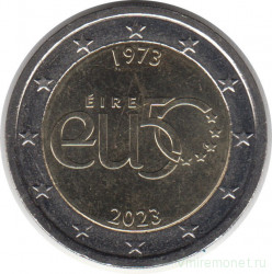 Монета. Ирландия. 2 евро 2023 год. 50 лет вступления Ирландии в совет Европы.