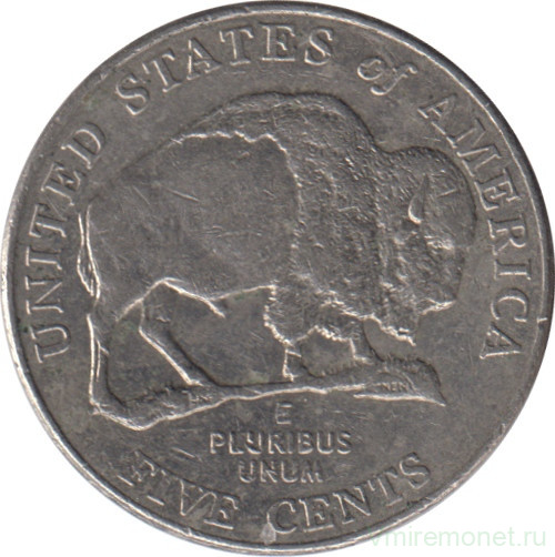 Монета. США. 5 центов 2005 год. 200 лет экспедиции Льюиса и кларка - Бизон. Монетный двор D.