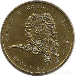 Монета. Польша. 2 злотых 2002 год. Август II Сильный.