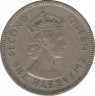 Монета. Гонконг. 50 центов 1961 год. рев.