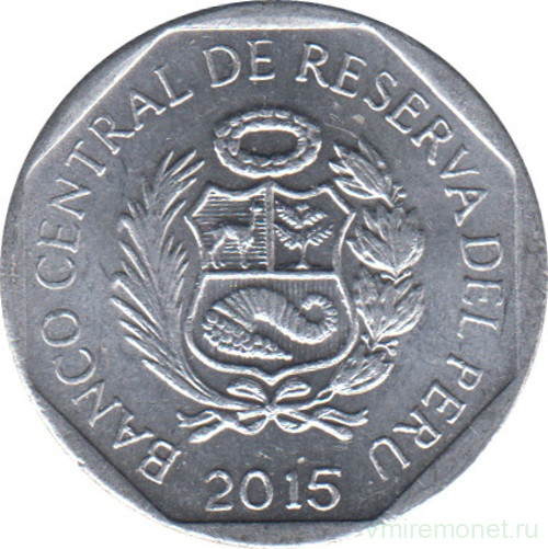 Монета. Перу. 5 сентимо 2015 год.