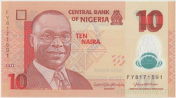 Банкнота. Нигерия. 10 найр 2022 год. Тип 39.