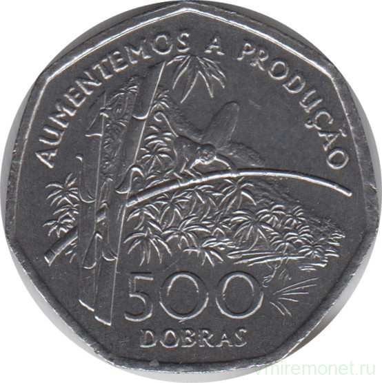 Монета. Сан-Томе и Принсипи. 500 добр 1997 год.