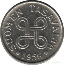 Монета. Финляндия. 5 марок 1956 год.