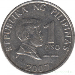 Монета. Филиппины. 1 песо 2007 год.