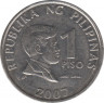 Монета. Филиппины. 1 песо 2007 год. ав.