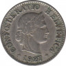 Монета. Швейцария. 5 раппенов 1927 год.