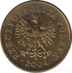 Монета. Польша. 2 гроша 2004 год.