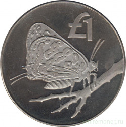 Монета. Кипр. 1 фунт 2002 год. Бабочка.