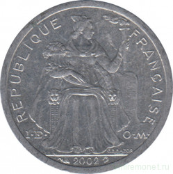 Монета. Французская Полинезия. 1 франк 2002 год.